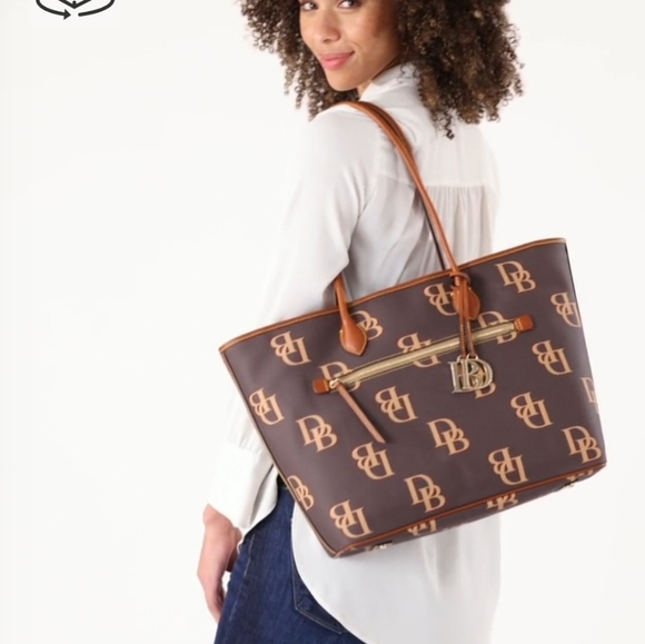 (NWT) Dooney and Bourke large tote with wallet and 24k gold plated DB hardware - Picture 7 of 16